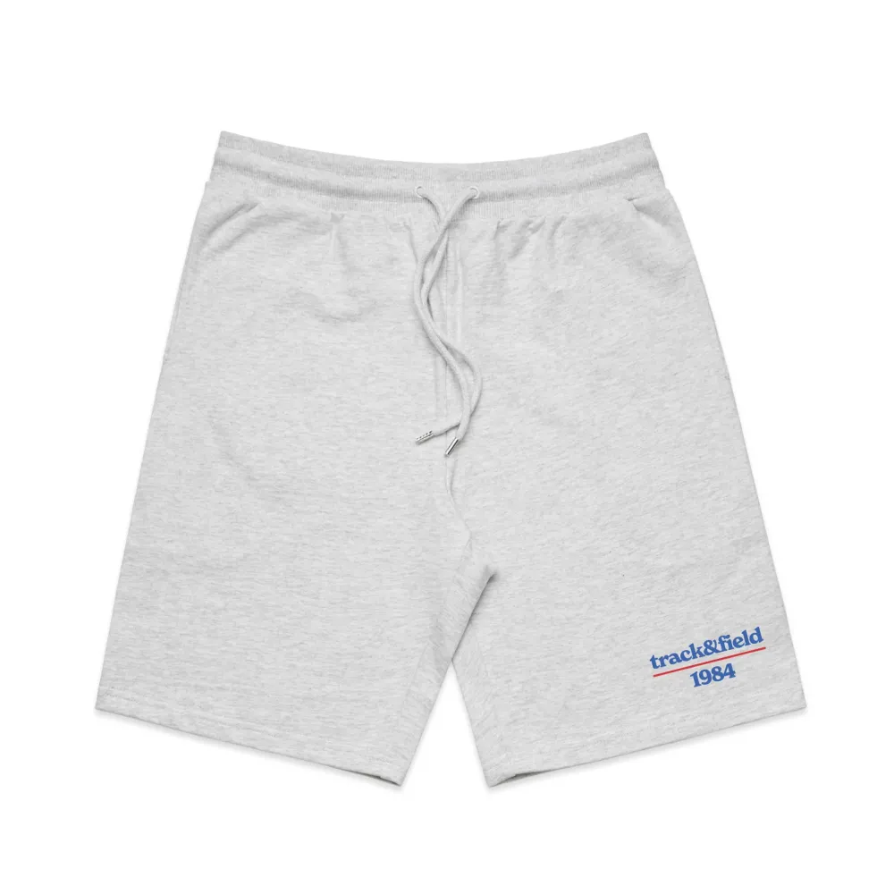Vice 84 'Track&Field' Embroidered Jogger Shorts - Ash