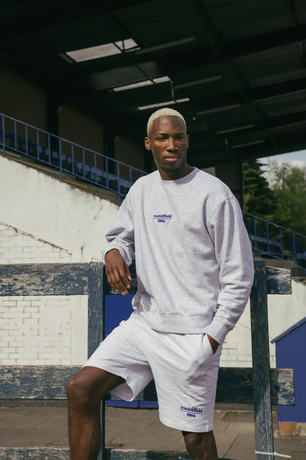 Vice 84 'Track&Field' Embroidered Jogger Shorts - Ash