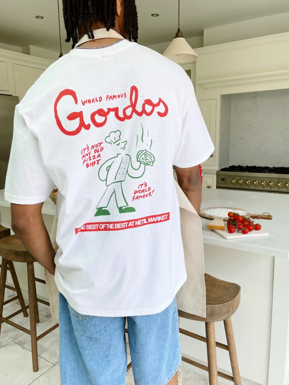 Gordos Pizzeria World Famous Gordos x Hephee 'World Famous' Tee & Apron Bundle