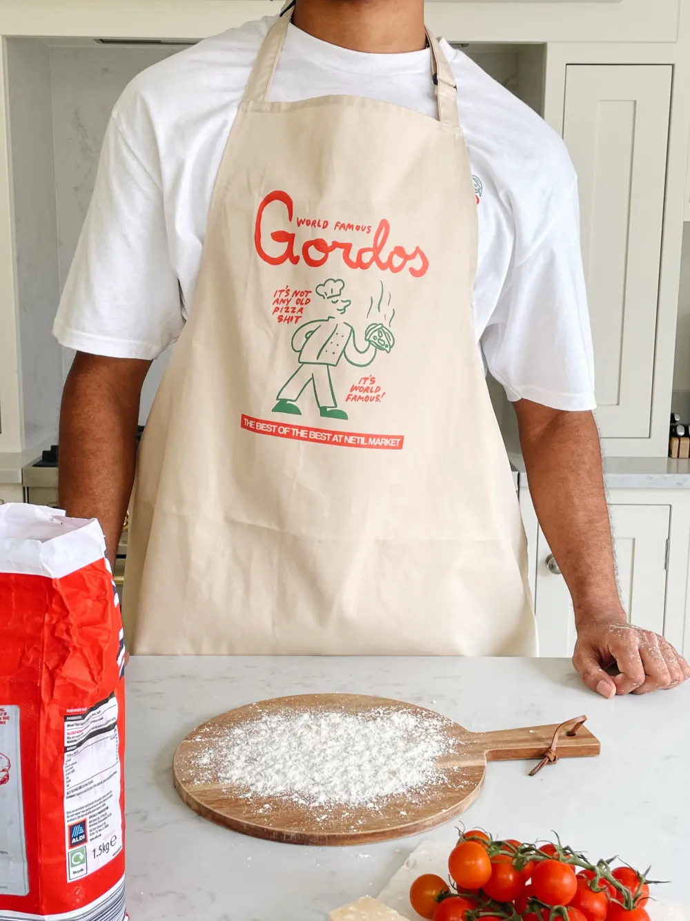 Gordos Pizzeria World Famous Gordos x Hephee 'World Famous' Tee & Apron Bundle